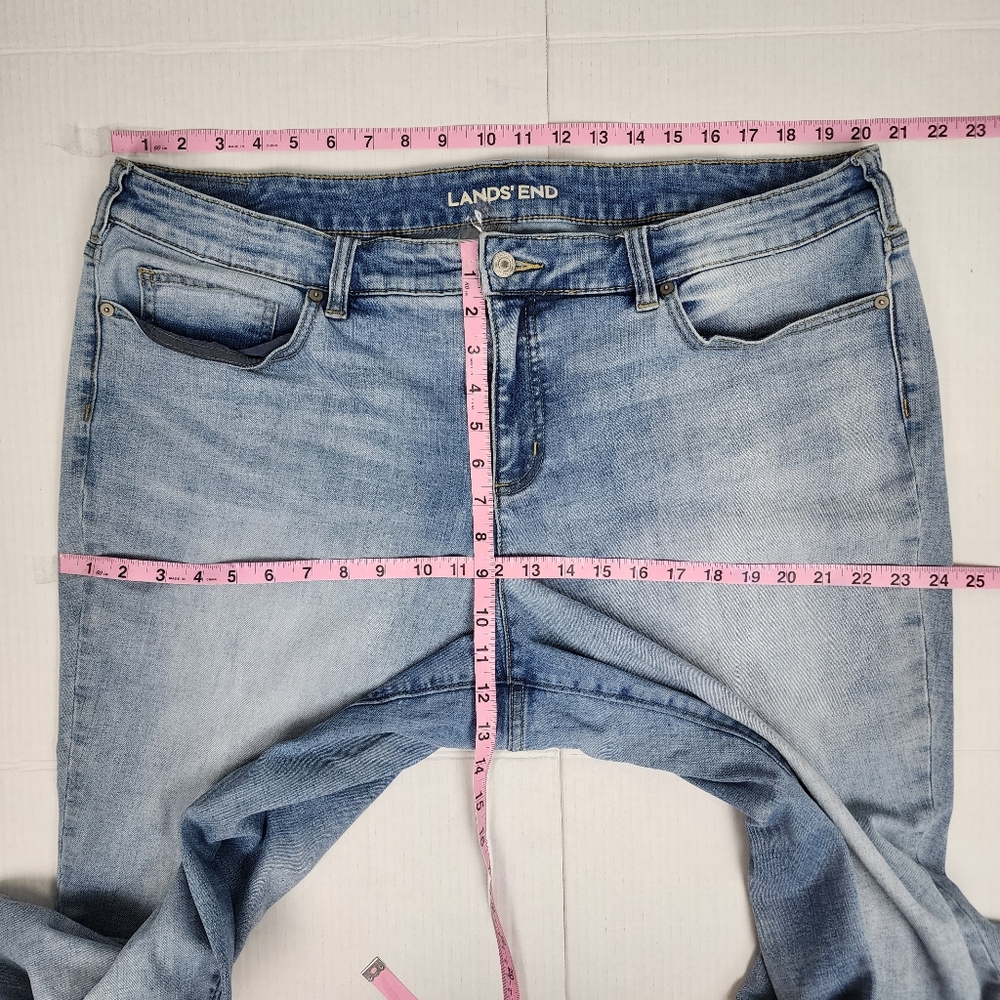 Lands' End Mid Rise Slim Jean Light Blue Ankle Jeans Size 22W - Picture 5 of 16